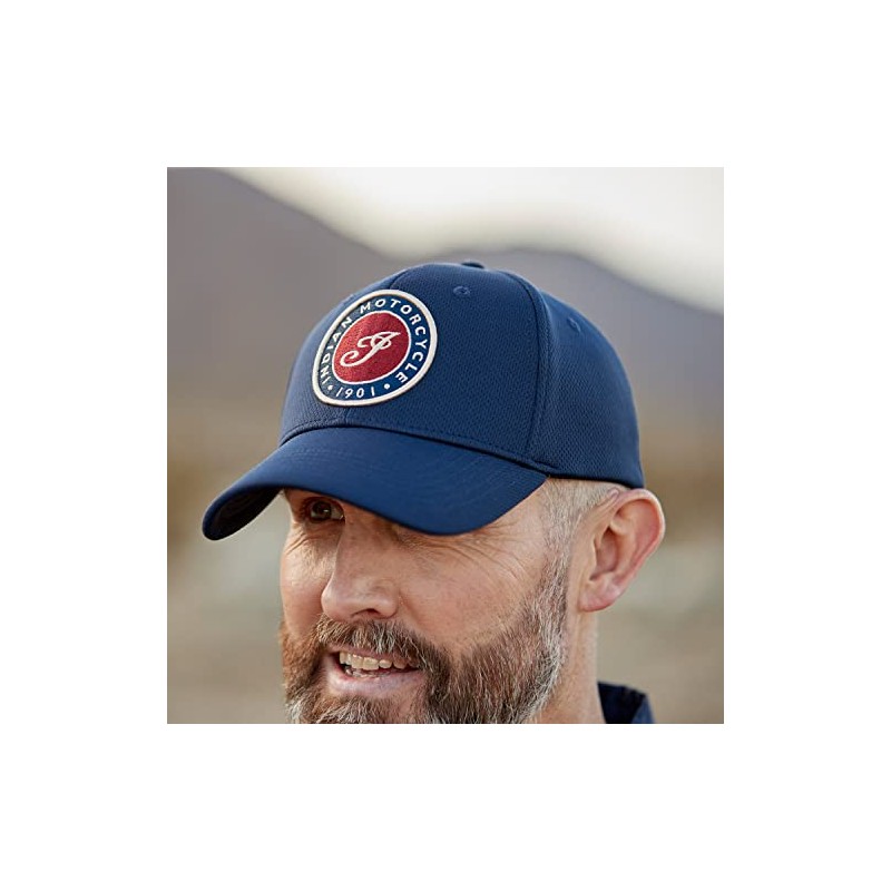Indian Motorcycle Script Icon Performance Cap, Navy