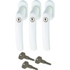 ABUS FG200 W SB Lockable Window Handle, White, Set of