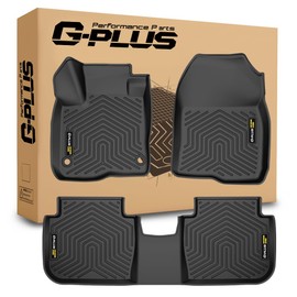 G-PLUS Floor Mats Fit for Honda CR-V CRV 2023 2024 2025(Include Hybird) Floor Liners,TPE All Weather Full Cover Protection Car Liners,1st & 2nd Row Cargo Liner Black 3PCS