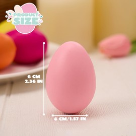 36 x Easter Eggs for Hanging, Plastic Colourful Eggs, Easter Decoration in Bright Pastel Colours, Decorative Easter Eggs, Size: 6 cm