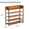 latifolia Bamboo Shoe Rack, 5-Tier Shoe Rack Organizer for Entryway,