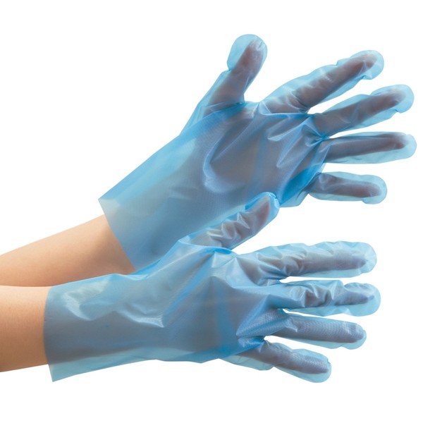 Midori Anzen Verte 585 Polyethylene Dispo Gloves, 100 Pieces, Bag Included, SS VERTE-585-SS Polyethylene Disposable Gloves