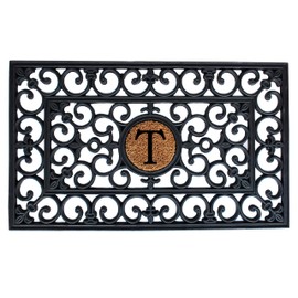 Calloway Mills 150011830T Rubber Monogram Doormat, 18" x 30" (Letter T)