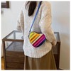 Rainbow Patchwork Heart-Shaped Shoulder Crossbody Bag