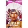 Donna Gorro Ducha Reutilizable Lazo Terciopelo Borde Satén Mujer Seda Impermeable Dormir Tamaño Jumbo Unidad Color Rojo