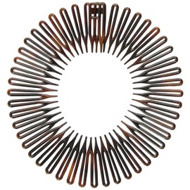 Caravan Full Circle Spring Head Band Comb In Classic Tortoise Shell With Deep Teeth And Closure
