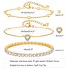 XUANPAI Women's Stackable Gold Bracelet Set - 14k Gold Plated