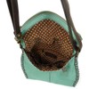 Chala Charming Teal Crossbody Bag With Flap Top and Zipper