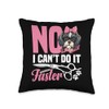 Dog Grooming Salon Dog Groomer Apron Dog Hairdresser Throw Pillow
