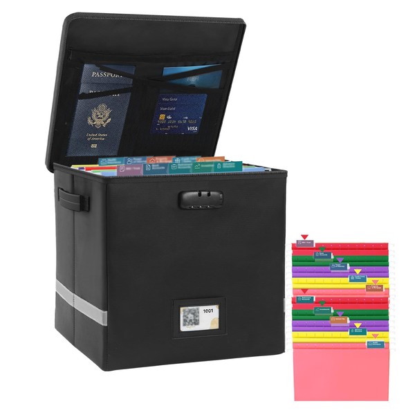 tidytech Large Next of Kin Box Organizer with Smart Labels,