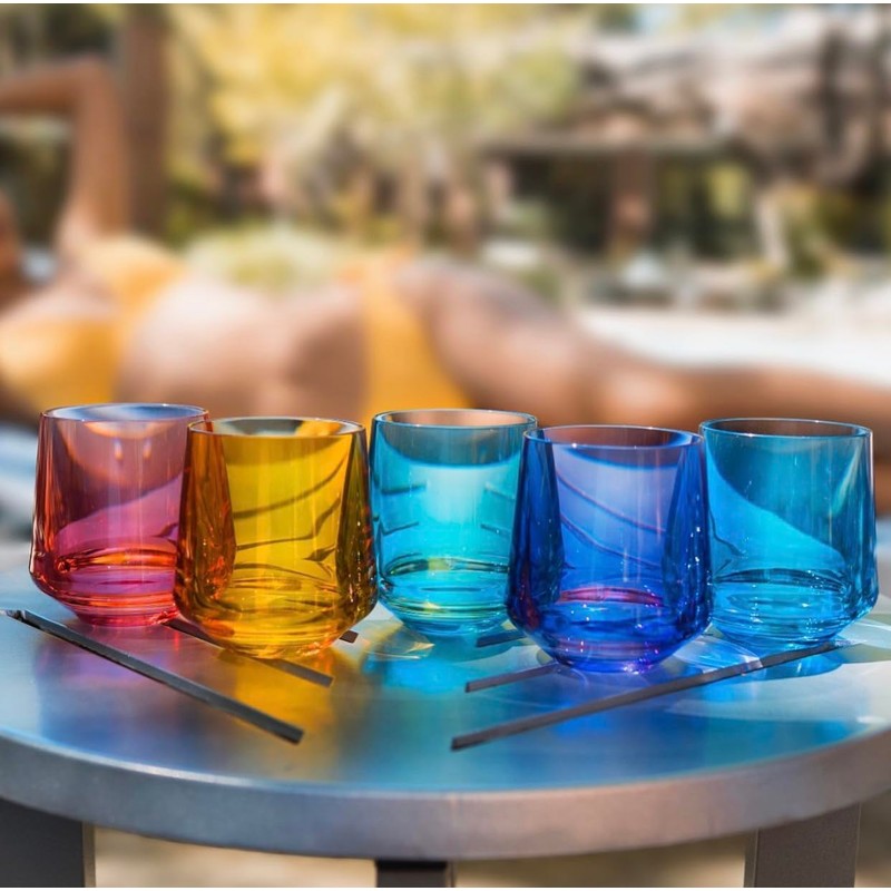 Drinique Unbreakable Stemless Wine Glasses – Set of 4 |