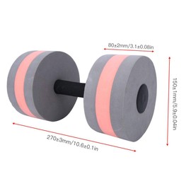 Floating Dumbbell Eco-Friendly Roundness Foam Water Dumbbell Fitness Equipment(gray red) Dumbbell Swim Dumbbell Swim Aquatic Sports Swimming Supplies