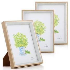 Simpeak 3 Piezas Marco de Fotos,6" x 8" Soporte para Retratos Fotográficos con Soporte en ángulo Vertical/Horizontal, 15 * 20cm Marco Fotográfico para Decoración Oficina en Casa, Blanco Negro