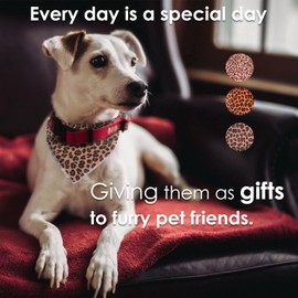 WYBXZXY Dog and Cat Bandana,Leopard Print Styled Dog and Cat Scarf,Dog Bandanas Scarves for Small Medium Boy Girl Puppy Cat,Accessories for Pet Collars,Lightweight Polyester (Dark Curry)