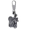 Hot Leathers Angel On Bike Zipper Pull (Silver, 2" x