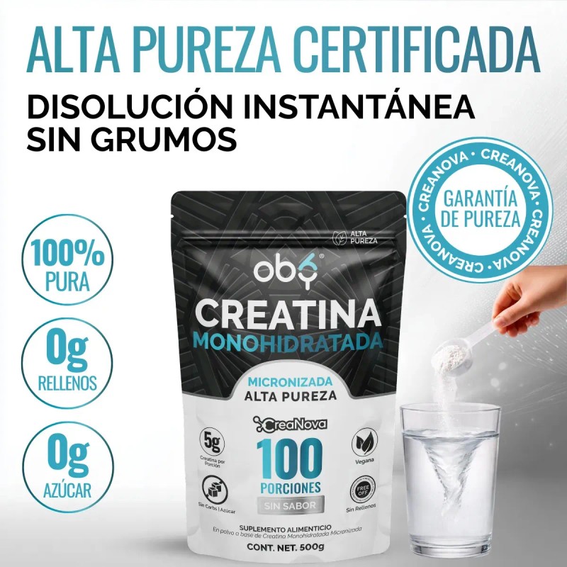Pack Creatina Monohidratada Micronizada Polvo 100 Alta Pureza Certificada Sabor