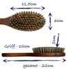Hair brush with soft real hair, natural bristles for silky