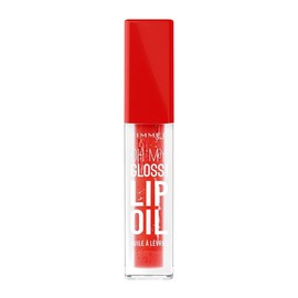 RIMMEL Oh My Gloss Lip Oil 004 Vivid Red, 0.1 fl oz (4.5 ml)