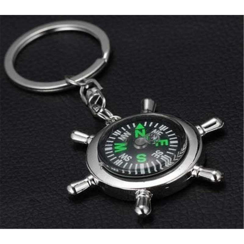 Weahre Keychain, New Fashion Style Rudder Compass Key Chain Ring