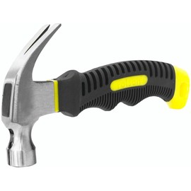 [UNBRANDED] Stubby Claw Hammer, Grip Type Soft Rubber Grip, Weight 460g, Head Type Claw, Length 160mm, Hammers Claw Tools - 10019