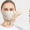 Flower UV Protection Golf Cool Face Mask (1+1 Pack) Sunshade White+Blue
