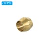 PATIKIL 3/16" ID Compression Sleeve Ferrules, 20 Pack Brass Sleeve
