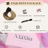 MAXITA Human Hair Extensions, 150g 9pcs Dark Brown Mixed Champagne