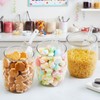 LemonRoad 4 Pcs Plastic Candy Jars with Lids 100 Pcs