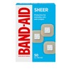 BAND-AID Brand Sheer Spots Adhesive Small Square Bandages, Sterile, Individually