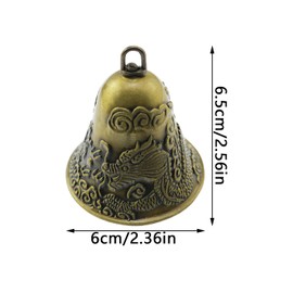 yyangz 4PCS Vintage Bell Bells Zinc Alloy Patterned Wind Bells Accessories Crafts Decorative Home Garden Park Party Christmas Decoration