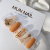 MunNail Caramel Check - Square / MunNail 캐러멜체크 - 스퀘어