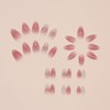 Cute Medium Short Almond Press on Nails 24Pcs False Fake