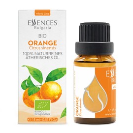 Essences Bulgaria Organic Orange Essential Oil 15 ml Citrus Sinensis 100% Natural Pure Undiluted Therapeutic Grade Aromatherapy Cosmetics Cruelty Free GMO Free Vegan