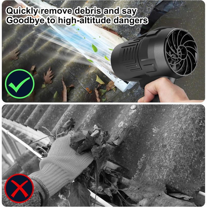 Fostex Cordless Leaf Blower, Handheld Turbo Air Blower with 2