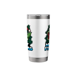 Merry Fishmas Funny Christmas Fish Holiday Fishing Santa Hat Stainless Steel Insulated Tumbler
