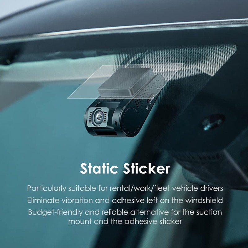 VIOFO 4 x Transparent Plastic Static Windshield Sticker, Compatible with