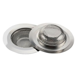 Offgridtec Set of 4 Sink Strainers for Kitchen and Bathroom Stainless Steel 70 mm Diameter Rustproof