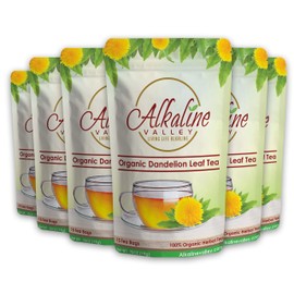 Dandelion Leaf Tea or Diente De Leon - 100% Organic - 15 Unbleached/Chemical-Free Dandelion Tea Bags - (Pack of 6) - Caffeine-Free, No GMO