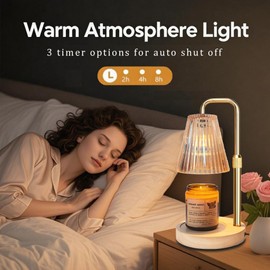 JLFTXNN Warmer Lamp with Timer Dimmable, Birthday Gifts for Women Mom, House Warming Gifts New Home Decor, Wax Melt Warmer for Jar Candles with 3 Bulbs
