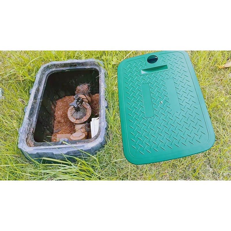 Outer diameter 17" x12" Rectangular Sprinkler Valve Box Cover Valve