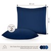 DREAMZIE Cushion Cover, 80 x 80 cm, Dark Blue, Set