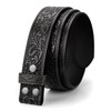 LEACOOLKEY Western Belt Strap for Men without Buckle 1.5" Wide
