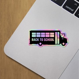 Holographic Decal Stickers of School Bus Premium Waterproof Vinyl Decal Stickers for Laptop Phone Accessory Helmet Car Window Mug Tuber Cup Door Wall Decoration ANDVER3d86020HO
