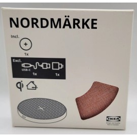 IKEA NORDMARKE Textile / Red Wireless Charging Pad 805.048.03