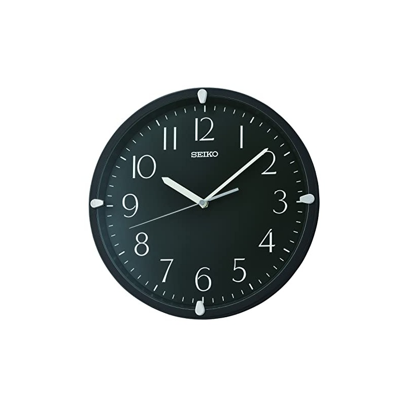 Seiko Kuota Wall Clock, Black