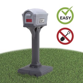 Simplay3 Dig-Free Easy Up Classic Mailbox (Steel Gray/Charcoal)