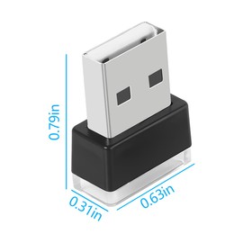 Mandark 4PCS USB LED Car Interior Atmosphere Lamp, Plug-in USB Interface Vehicle Decor Night Light, Portable Mini Automotive Ambient Lighting Kits, Universal for SUV, Sedan, Truck (White)