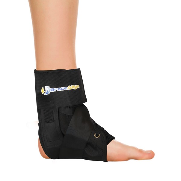 Brace Align Figure 8 Strapping Ankle Brace PDAC L1902 - Immobilization Post Injury, Lightweight for Quick Lace Up & Inversion/Eversion Control, Sport Brace for Volleyball, Basketball, Running & More
