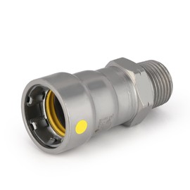 1-Pack EFIELD 1/2-Inch Carbon Steel Male Adapter, with PRESS X MPT Connection, for Carbon Steel Pipe(1/2" x 1/2")