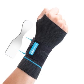 INDEEMAX Wrist Support with Metal Bionic Carpal Tunnel Splint, Breathable Wrist Bandages for Arthritis, Tendonitis, Wrist Bandage Women Men (Right Hand, S)